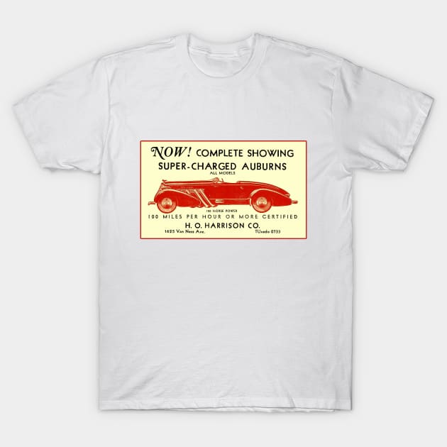 1935 Super-Charged Auburn Speedster Advertisement T-Shirt by Naves